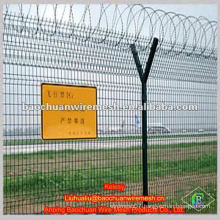 Y type post low carbon steel wire airport fence